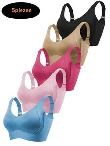 Brasier sin varillas y sin costuras para mujer, con tirante ajustable, respaldo con hebilla, cómodo y transpirable, levanta el busto, lencería femenina para todas las estaciones, paquete de brasieres