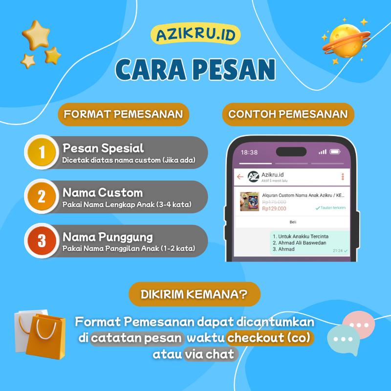 Product Introduction of Alquran Custom Nama Anak Azikru / AlQuran Junior / Al-Quran Hafalan Kids 19