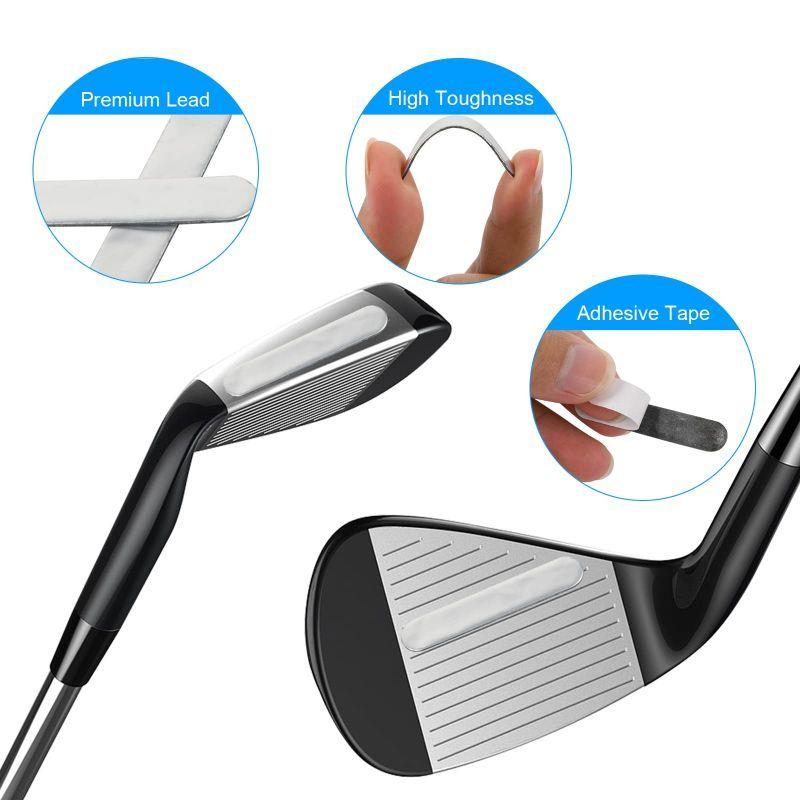 10pcs Sticker Pemberat Raket Tape Lead Timah Pemberat Golf Tape Timah Pemberat Untuk Raket Golf/Tenis 6