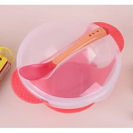 Mangkok Makan Bayi free Sendok dan Tutup free BPA 6