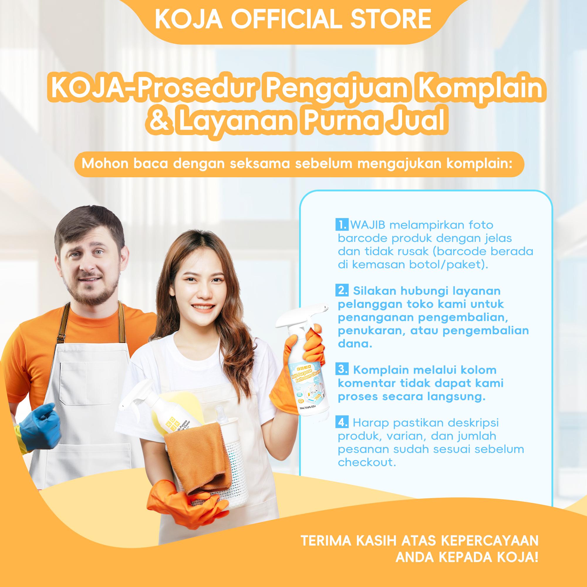 [Mega Sale] KOJA Pembersih Kamar Mandi 500ml x3 Aroma Persik Lembut untuk Toilet & Keramik Bersih Cepat Formula Surfaktan Lembut 99,9% Anti Bakteri
