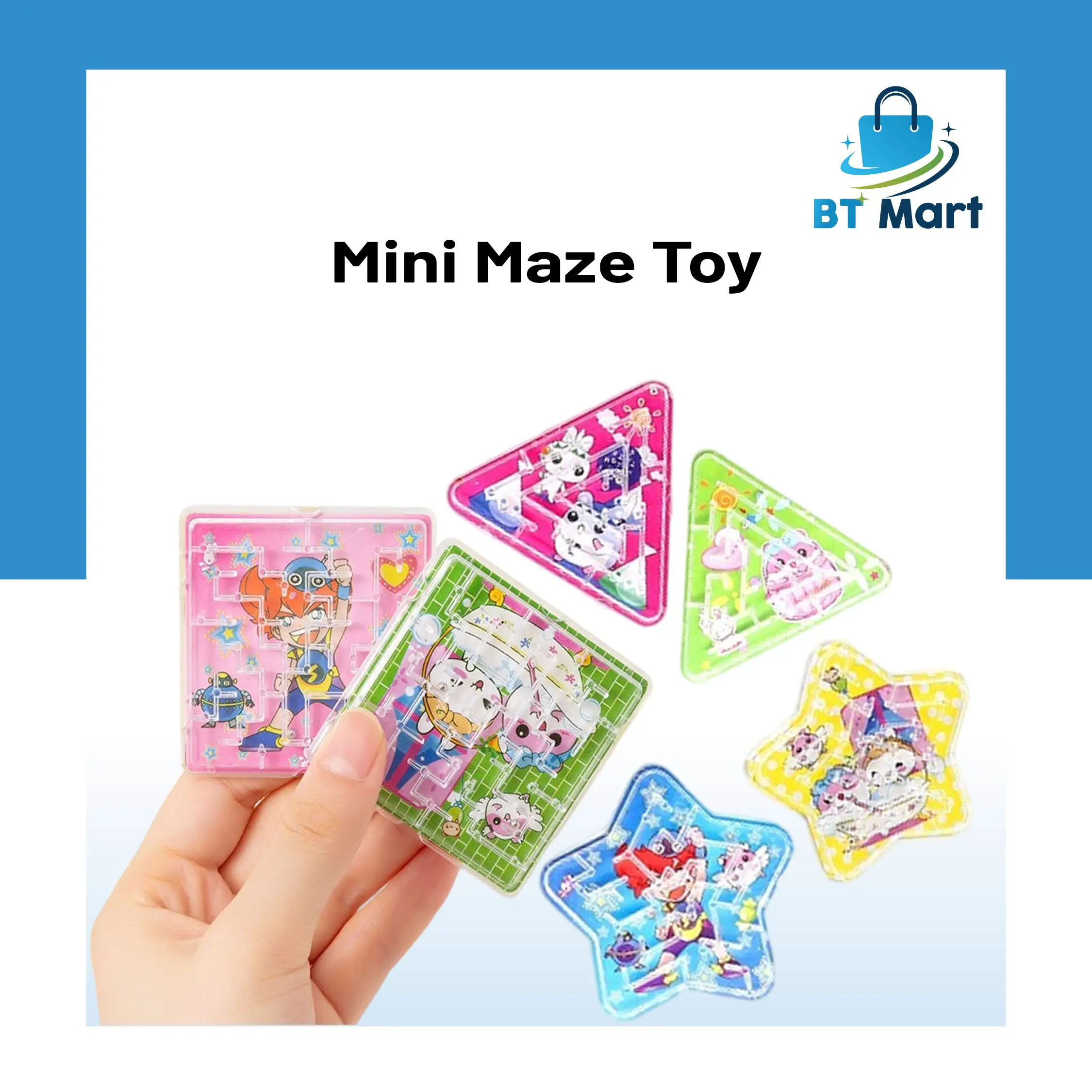 Kids Toy Cartoon Mini Maze Small Size Early Education Toys Puzzle Maze Kindergarten Kids Training Focus Skill Present for Kids Plastic