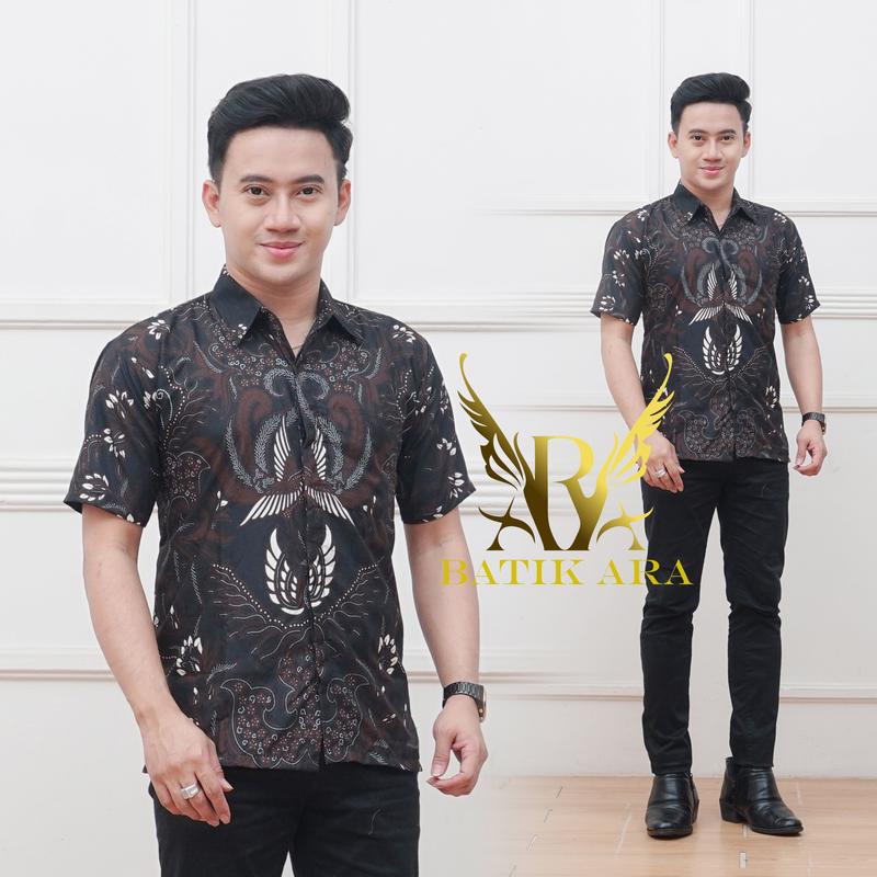 Product Introduction of kemeja batik lengan pendek pria dewasa poliester 8