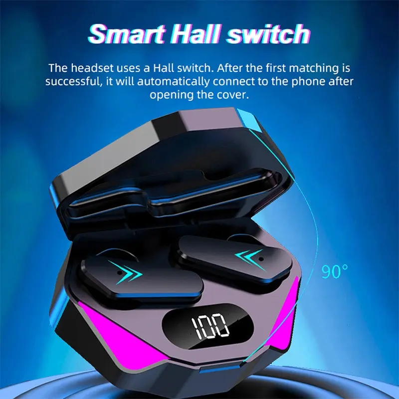 X15 TWS 5.3 Bluetooth headset headset 65ms Latence Earbud ESPORT GAMING Headset Gamer Wireless Connecting With Microphone