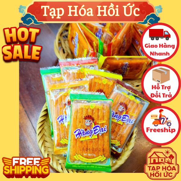 Bịch 60 Gói Snack Sườn Dê Nướng Hằng Đại - Thơm Ngon Khó Cưỡng - Date Dài Hàng Mới - Tạp Hóa Hồi Ức