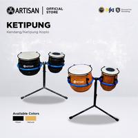 Gambar ARTISAN Kendang / Ketipung Koplo Bahan Kayu Mahoni - Hitam, Promo dari Artisan Guitar Indonesia Kab. Sukoharjo 1 Tokopedia