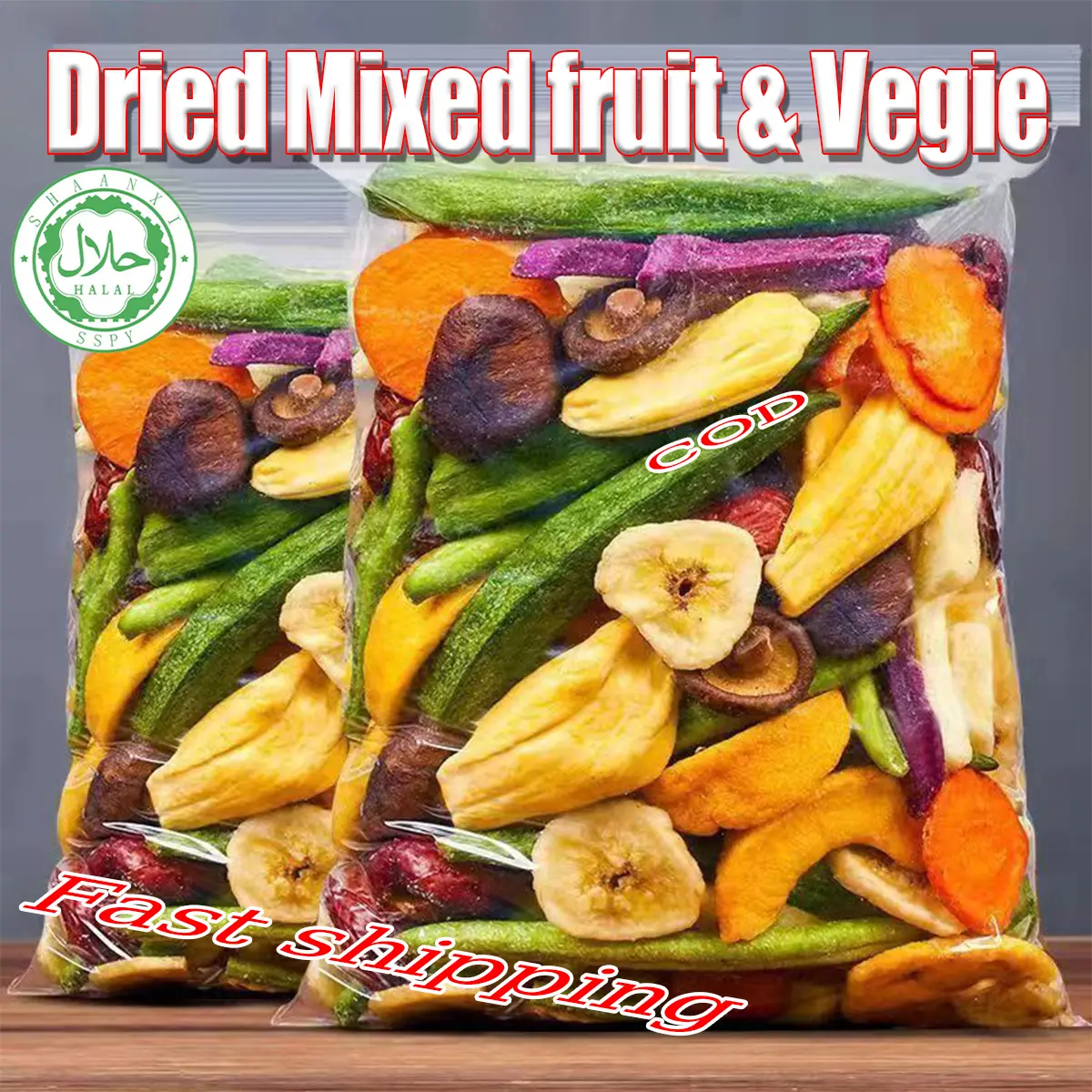 (Halal 1000g Dried Vegetable snack)Kerepek Sayur Kering Healthy Snackdiet snack ready eat buah kering Snack Chips Crispy Food Cemilan