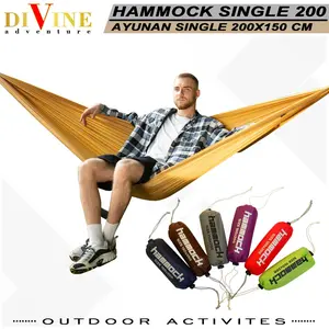 hammock ayunan single layer tempat tidur gantung 200 x 150 cm hammock 200 include webbing