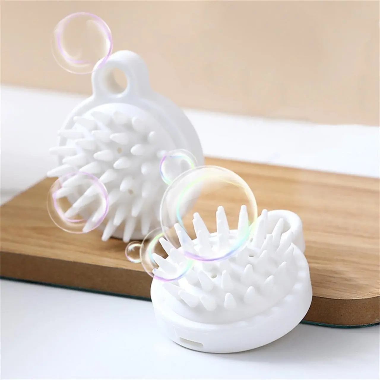1pc Scalp Scrubber with Soft Bristles,Silicone Scalp Massager Shampoo Brush for Shower Hair Growth & Dandruff Treatment, Wet Dry Hair Massager for All Hair Types of Women, 8.5cm/3.34inch