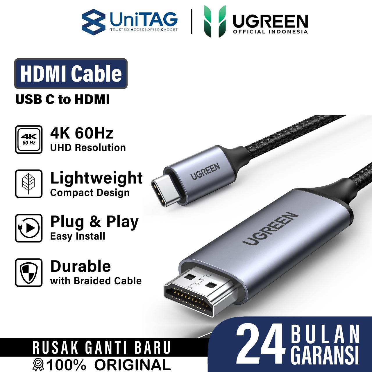 UGREEN Kabel Display USB C to HDMI 2.1 8K60HZ 1m - Black CM565 35596