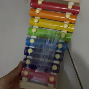 Sensorik pendidikan Jam bola Mini Puzzle 3d Bentuk Geometris Gambang Mainan anak-anak