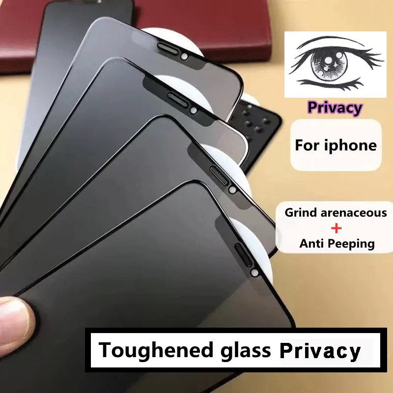 Privacy Tempered Glass For iPhone 11 XR X XS 6 8 7 Plus 14 12 13 15 Pro Max AntiSpy Screen Protector