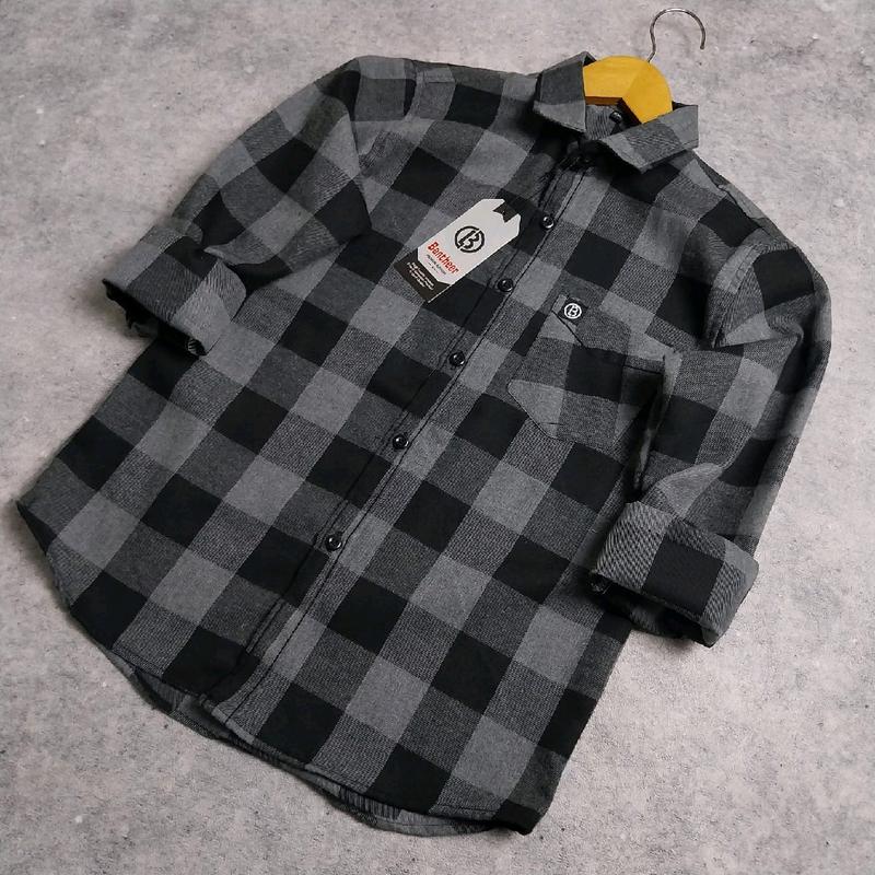 Kemeja Flanel Anak Lengan Panjang Cowok Cewek Umur 6-13 Tahun Motif Kotak Kotak Bestsseller Fashion 7