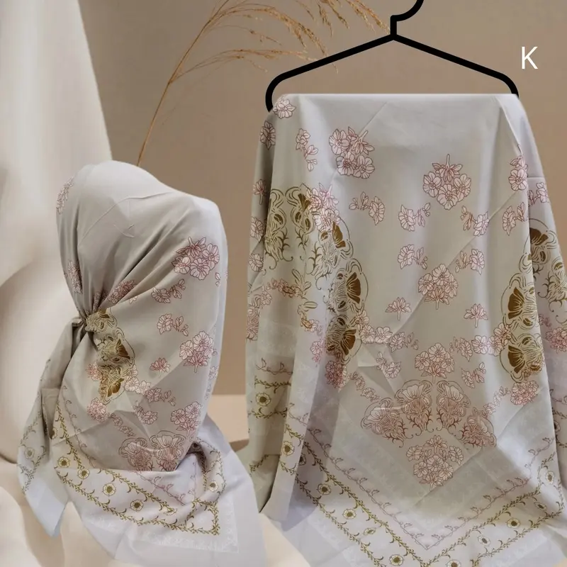 Segiempat voal motif , hijab voal premium 7