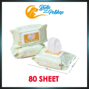 Tissue Basah Kucing Tissue Basah Anjing WET TISSUE 80 LEMBAR