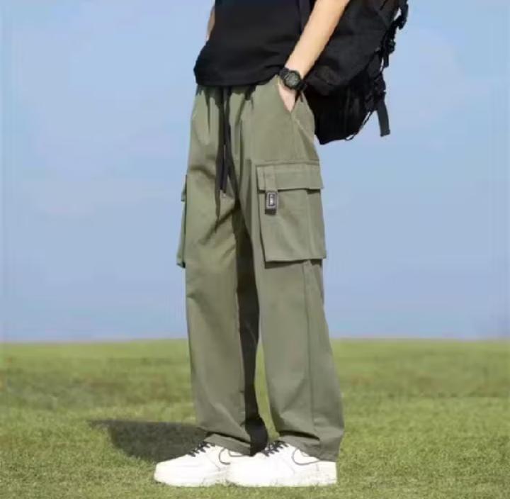 Celana Cargo Panjang Pria Korean Style Oversize Baggy Pants Pria Celana Trening Pria Big Size Celana Pria Loose 3