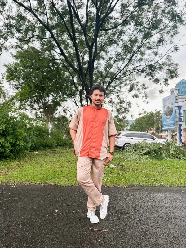 SITUOK - Set Kemeja Koko Pendek Polos Kombinasi Dua Warna Katun Toyobo Premium 5