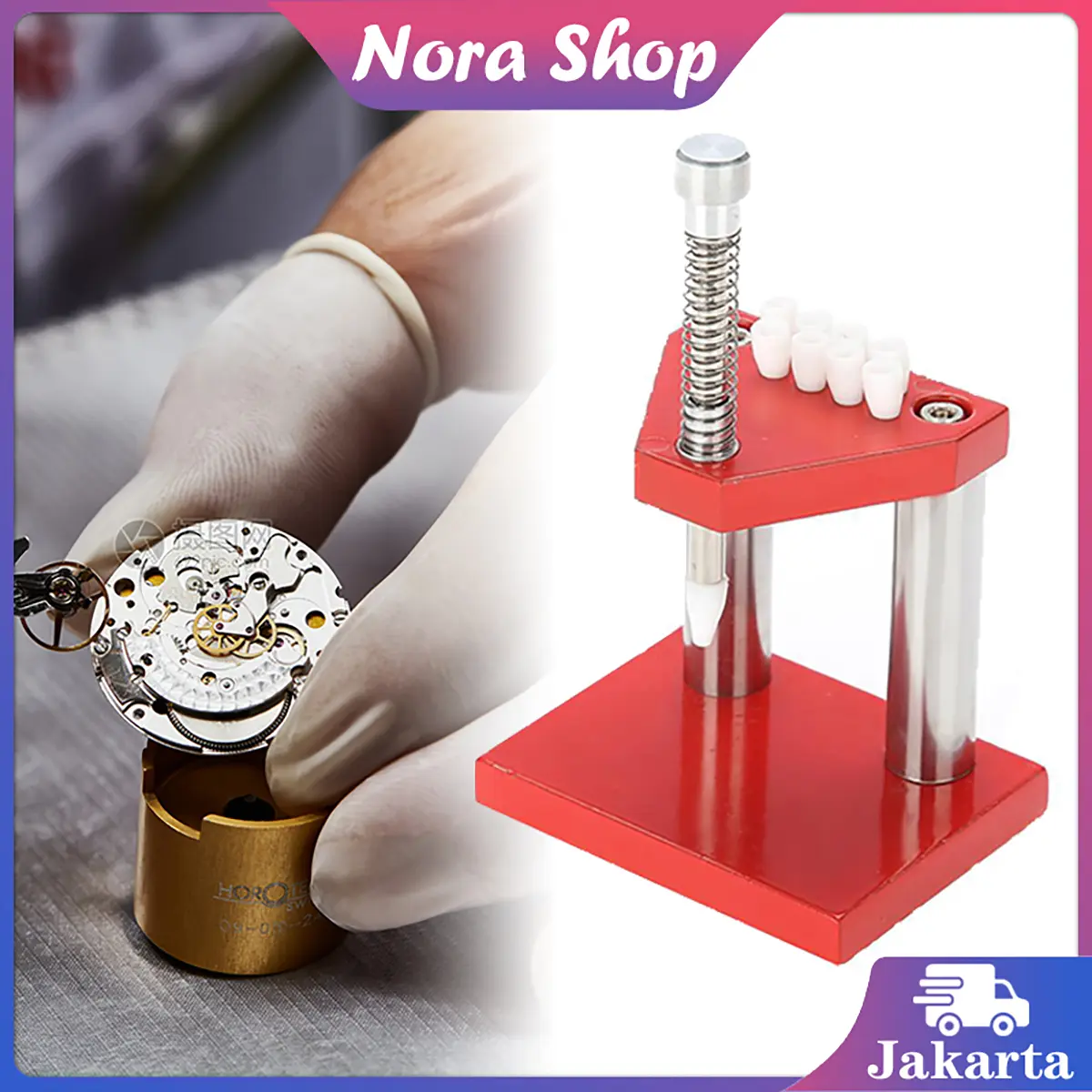 Alat Penarik Penekan Jarum Jam Tangan Merah Alat Reparasi Jam Tangan Service Jam Tangan