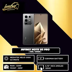 INFINIX NOTE 50 PRO ( 8GB/256GB ) GARANSI RESMI INDONESIA | UP TO 16GB EXTENDED RAM | HELIO G100 ULTIMATE | 6.78" FHD+ AMOLED | NFC | 50MP OIS CAMERA