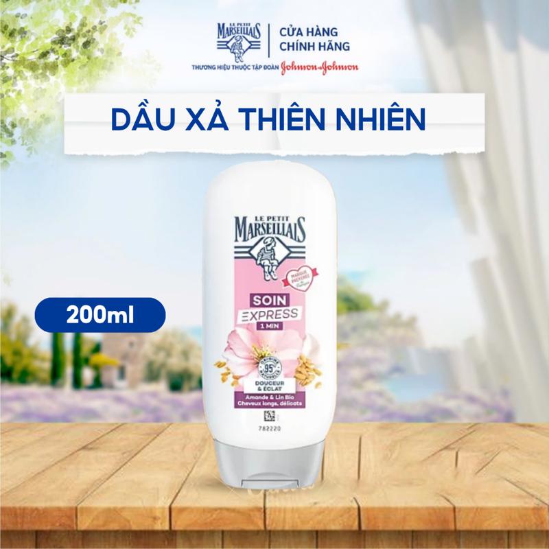 Dầu Xả Dưỡng Tóc Le Petit Marseillais Làm Mềm Mượt Bóng Khỏe Nhanh Từ Hạnh Nhân Và Hạt Lanh Hữu Cơ 200ml 1916
