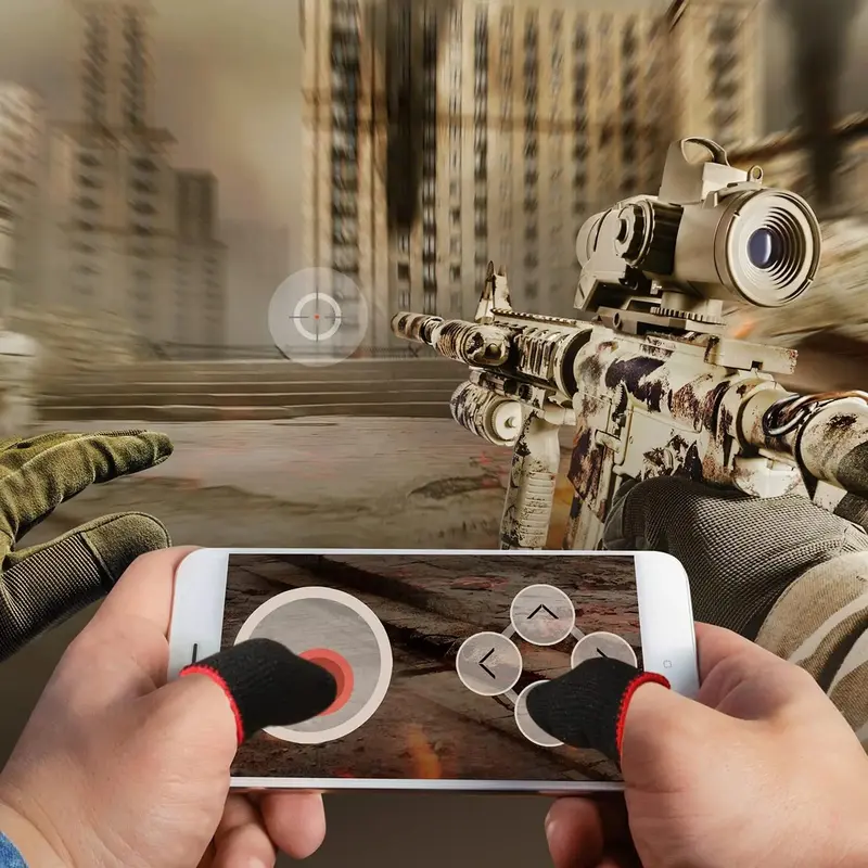Tay Áo Ngón Tay, 5 Cặp, Dành Cho Trò Chơi Di Động PUBG, Liền Mạch, Chống Mồ Hôi, Thoáng Khí, Găng Cánh Tay, Thích Hợp Cho Màn Hình Cảm Ứng Nhạy Cảm, Tuyệt Vời Để Chơi Game 2
