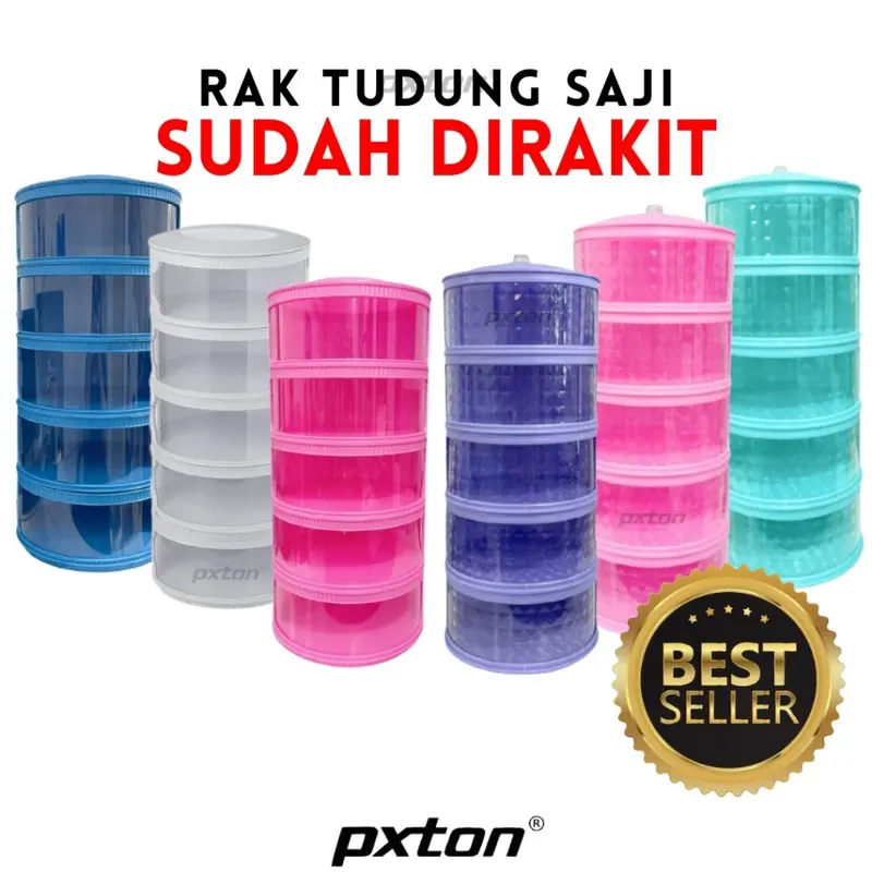 COD - PXTON - Multilayer Rak Plastik Penyimpanan Tempat Makanan / Food storage 4 susun / tudung saji / tudung saji 4 susun / tudung saji 5 susun / rak / tudung saji multifungsi / rak dapur / dapur / perlengkapan rumah / peralatan makan / makanan Diamond 0