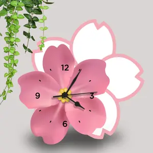 Jam Dinding Ukir Home Sweet Home Bunga Boho Dekorasi Rumah Ruang Tamu