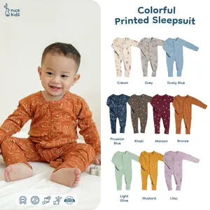 Nice Kids - Colorful Printed Sleepsuit Baby New Born (Tersedia 0-2 Tahun) Cotton Katun