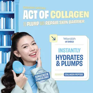 NEW! Wardah UV Shield Collagen Peptide Sunscreen Serum SPF 50 PA++++ - Sunscreen Wajah dengan Collagen Peptide dan Ceramide - Melindungi dari Sinar Matahari, Memperkuat Skin Barrier, Mencegah Tanda Penuaan Dini, Menjaga kulit tetap halus dan terhidrasi