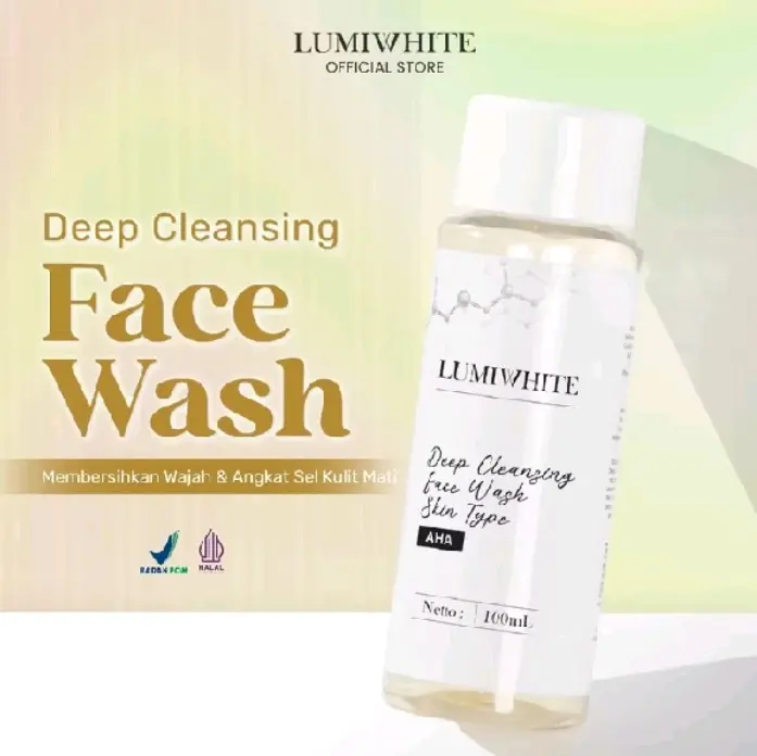 LUMIWHITE face wash deep cleansing | membersihkan wajah dan angkat sel kulit mati memutihkan wajah