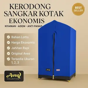 Kerodong Sangkar Kotak AVES Original (Ukuran 1,2,3) – Bahan Melar, Jahitan Rapi, Harga Ekonomis