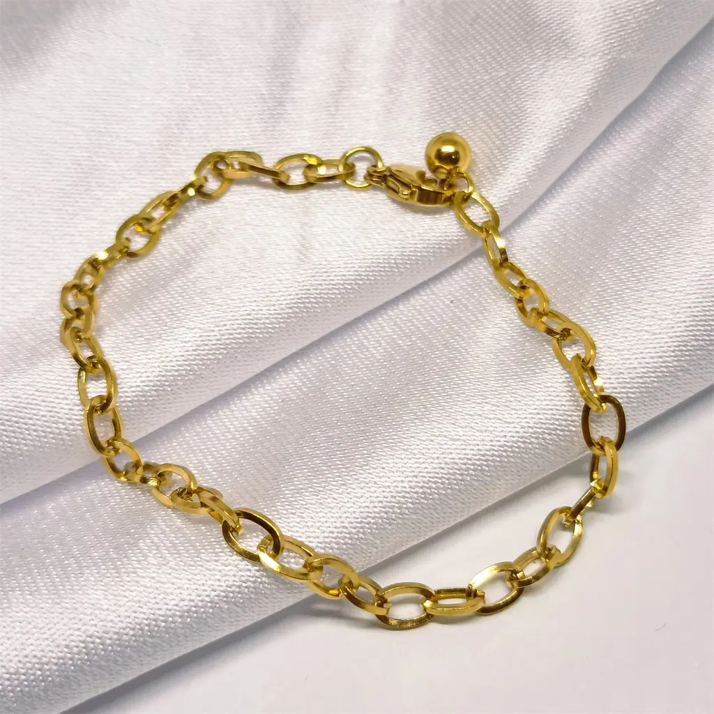 JEWELRY COD Gelang Titanium Lapis Emas Bola Kristal Berlian Xuping Perhiasan Gelang Tangan Wanita Jennifer Adjustable Hadiah Ulang Tahun