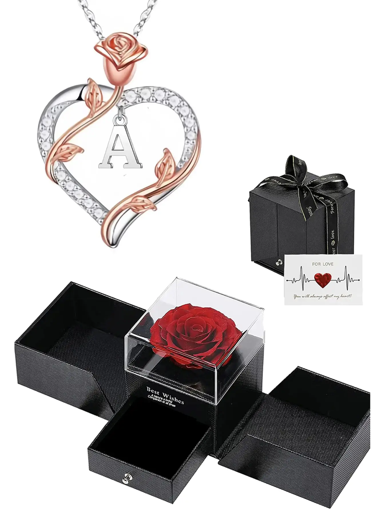 Fashionable and elegant heart-shaped necklace with the first letter of the name, women's necklace jewelry gift for wife, mother, girlfriend, mother-in-law, elders, grandmother, suitable for holidays such as Christmas, Valentine's Day, Thanksgiving, Mother