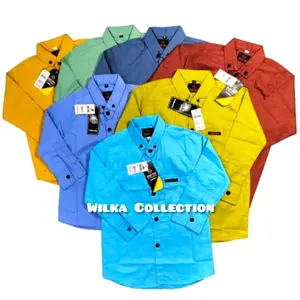 KEMEJA ANAK LENGAN PANJANG BAHAN CIGARET 1-17 TAHUN Laki-Laki xxxl