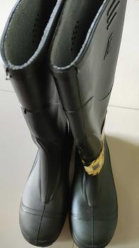 Product Review of Sepatu Boot Safety Tinggi SAFETY S5 AP BOOTS Hitam Kuning Besi Toe Cap Anti Slip Karet Lokal Proyek Shoes from k**r 1