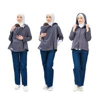 Gambar Malilkids Jaket Selimut Multifungsi Ibu dan Bayi Jacket Hoodie Hug and Go 3in1 Fleece - Mono Love dari Malilkids Shop Kab. Bandung Barat 2 Tokopedia