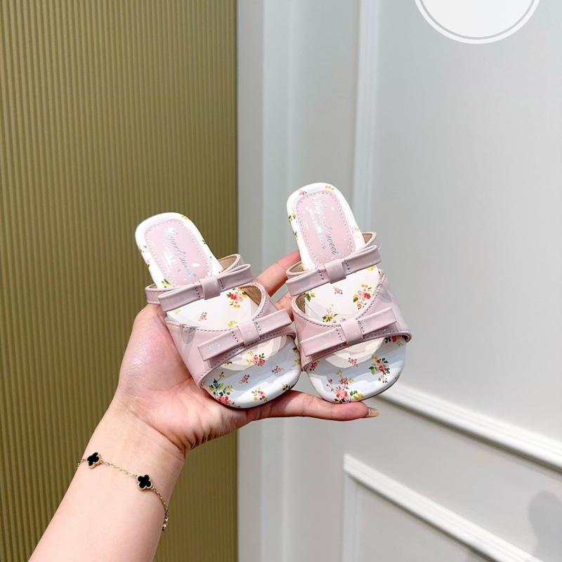 Dép lê nơ hồng 2 quai cho bé gái mã XXJ-789