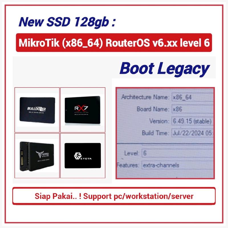ssd mikrotik x86_64 Level 6 Versi 6 | siap_pakai..! 0