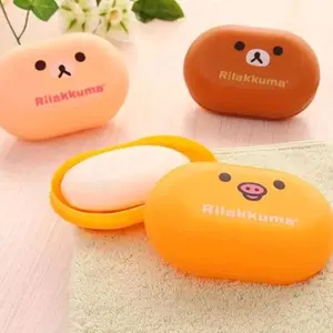 Rilakkuma Tempat Sabun Lucu dengan Desain Karakter Rilakkuma untuk Perlindungan Sabun