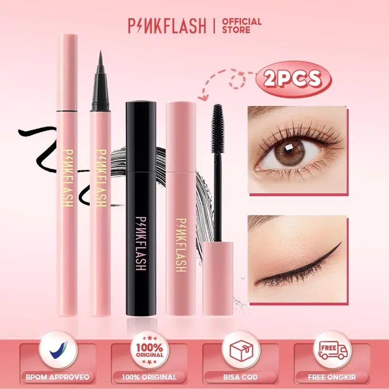 [Official] PINKFLASH OhMyPinkFlash Makeup Set Eye Makeup Liquid Eyeliner +Waterproof Mascara not easy to smudge