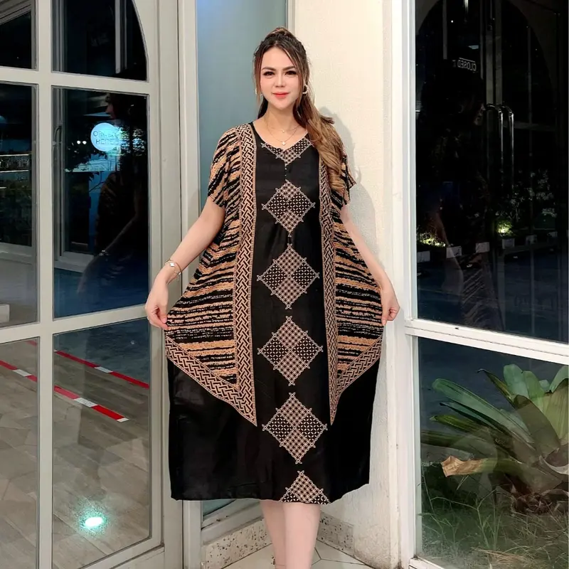 Daster Wanita Lowo Kekinian Resleting Depan Bumil Busui Friendly Motif Serat Kayu Sultan Bahan Rayon Premium Nyaman Tidur  Pendek Panjang Pendek Zipper Jepang Nyaman Kancing Renda Dress Serut Lembut 4