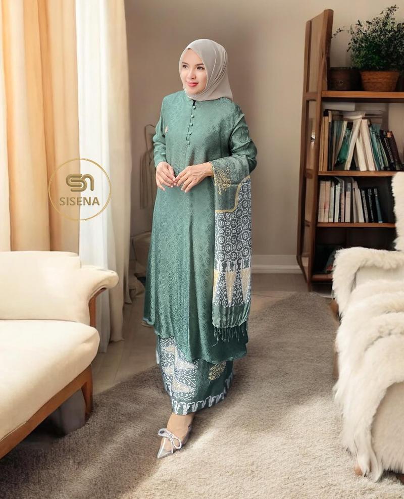 Product Introduction of One Set Batik Bundo Kanduang| Batik Sutra Doby| Set Selendan Tenun 12