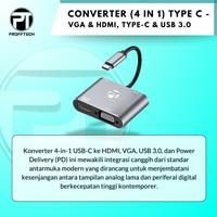 Gambar PROFFTECH CONVERTER Type C ke HDTV VGA USB3 Type C 4 in 1 Original dengan Resolusi Tinggi dan Bandwidth Luas dari ProffTech Indonesia Kota Administrasi Jakarta Pusat 5 Tokopedia