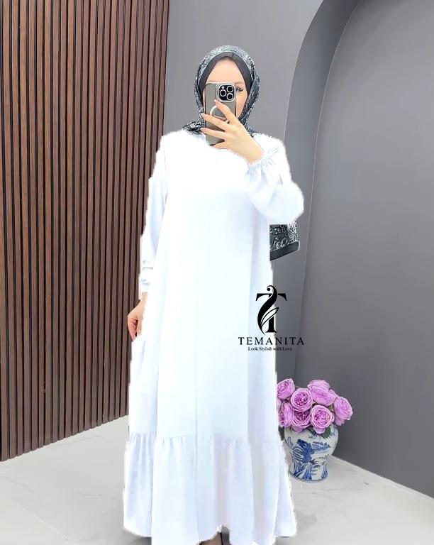 TEMAWANITA Medina Gamis Premium Bahan Halus Lembut - 7.1 Dress Busui Friendly dengan Resleting Dada Cocok untuk Idul Iedul Fitri Lebaran Masa Kini 3