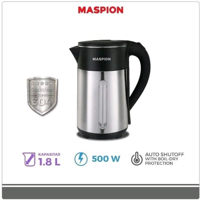 Gambar Kettle Listrik Maspion MEK-1803KL Kapasitas 1.8L 500w dari utamamegaelectric Kota Tangerang Selatan Tokopedia