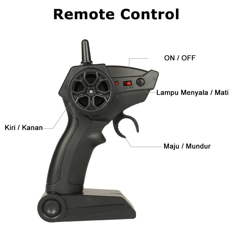 Mainan Mobil Remote Control Besar 4WD 1:16 RC Mobil Offroad Bahan Alloy 2,4GHZ Lampu Bisa ON OFF