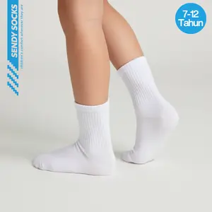 Kaos Kaki Anak 7-12 Tahun Polos Basic Oldschool Panjang Tebal - Sendy Socks