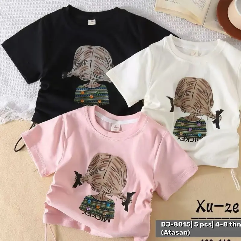 Atasan kaos serut anak import premium korean style Fashion