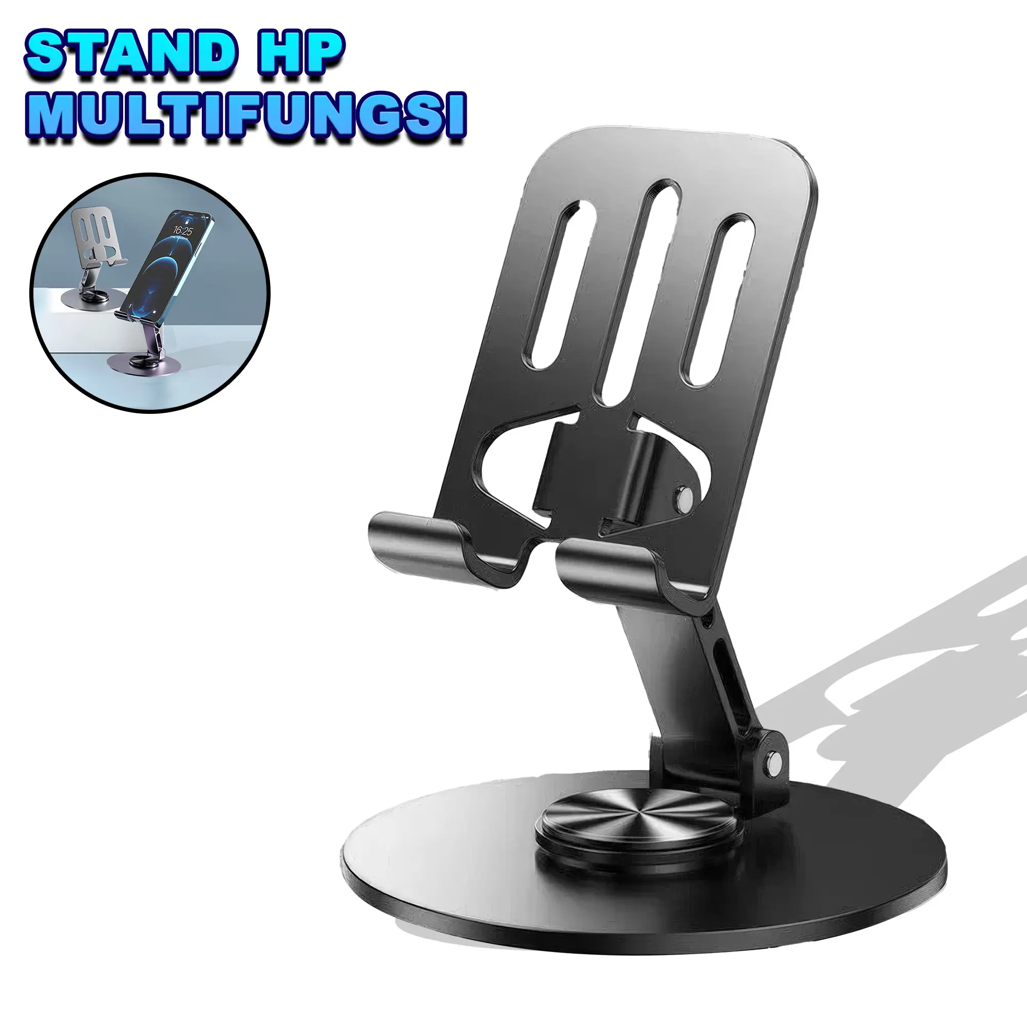 Stand Holder HP Rotasi 360 Dudukan Ponsel Besi Phone Stand Holder Tablet Multifungsi GX-2