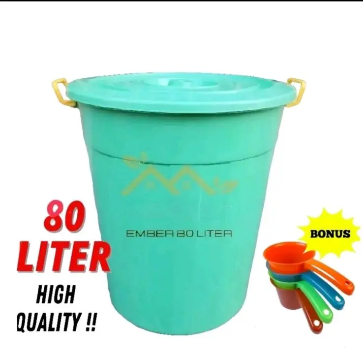 Ember Jumbo Warna Cantik dengan Tutup Gratis Gayung - Kapasitas 80 Liter 2